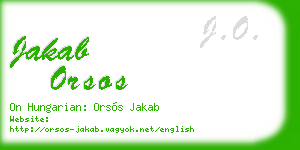 jakab orsos business card